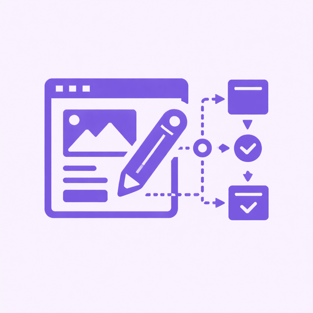 UX design wireframe concept illustration