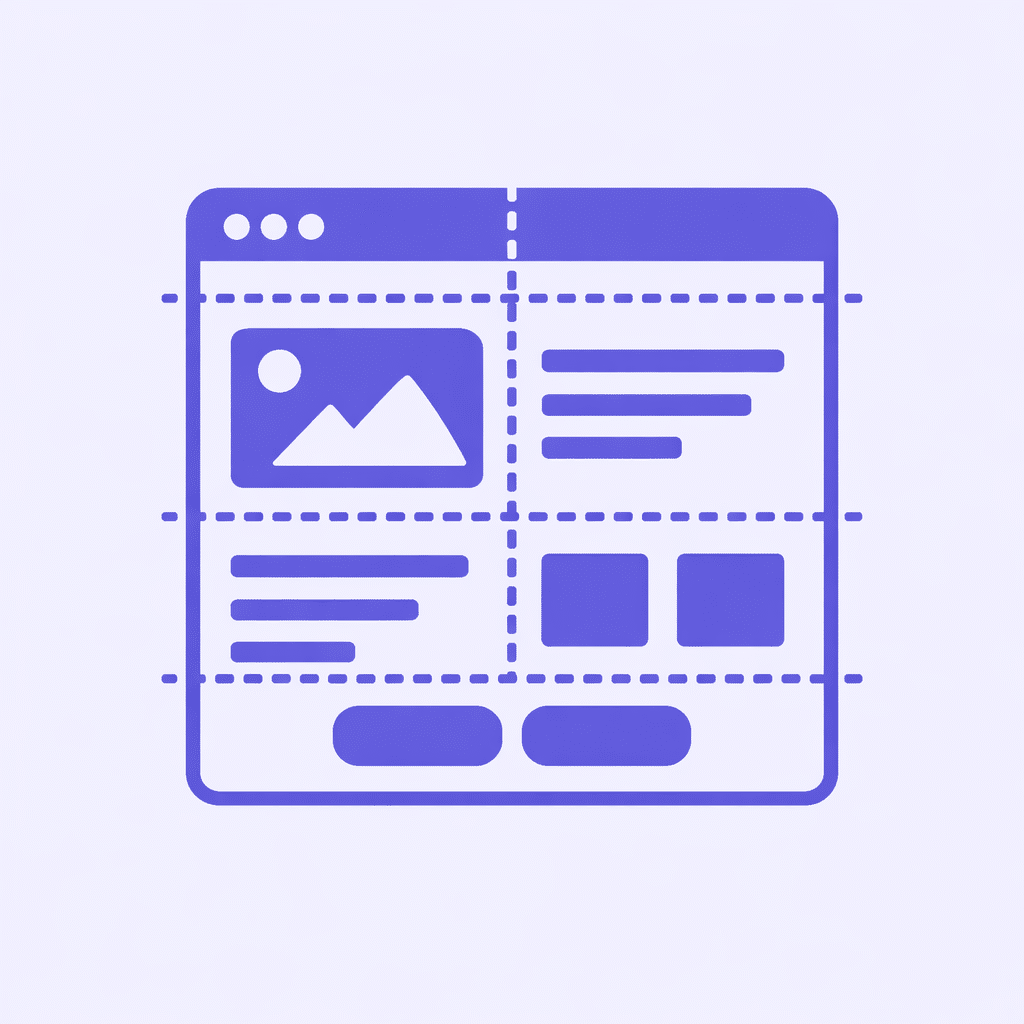 Website wireframe icon design