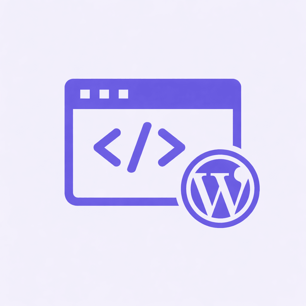 WordPress custom development icon in purple